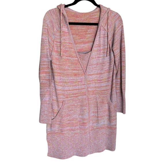 Daily Practice Anthropologie Women's Pink Hooded Knit Sweater Dress Size Small - Picture 1 of 8